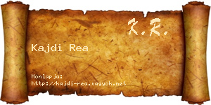 Kajdi Rea névjegykártya